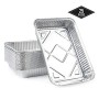 Matana 25 Grandi Teglie Alluminio USA e Getta, Vaschette Monouso, Contenitori Alluminio, 31x21cm - Perfette per Cottura al Forno