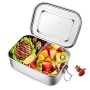 Lacyie Lunch Box, Bento Box in Acciaio Inox Ermetico 800ML Scatola da Pranzo con Parete Rimovibile Portapranzo per Scuola, Uffic