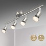 Faretti LED da soffitto orientabili I plafoniera moderna da soffitto per l’illuminazione da interno I luce calda I corpo metal