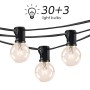 Catena Luminosa Esterno LOFTer Stringa Luci da Giardino con 30 Lampadine Filo Luci Esterno Catena di Luce da 9,5m Illuminazione 