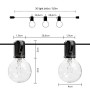Catena Luminosa Esterno LOFTer Stringa Luci da Giardino con 30 Lampadine Filo Luci Esterno Catena di Luce da 9,5m Illuminazione 