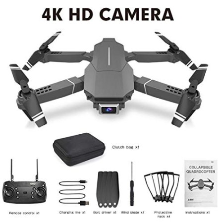 kaimus Nuovo Drone Pieghevole Quadcopter HD Creative E98 con Telecomando Giochi elettronici