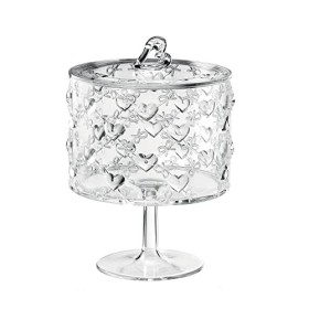 Guzzini Alzata Grande con Coperchio Love, Trasparente, Ø15.7 x h22 cm