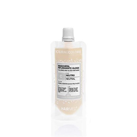 HAIRMED - Cura e Colore - Maschera Riflessante Capelli - Bagno di Colore Senza Ammoniaca - Gloss C - Neutro - 40 ml
