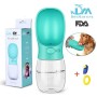 CJMJ Bottiglia Acqua per Cani Bottiglia Viaggio Portatile per Cani 350ml Distributori d'Acqua Fashion Color (Blu)