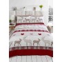 Copripiumino Rapport, 100% cotone spazzolato, rosso, singolo