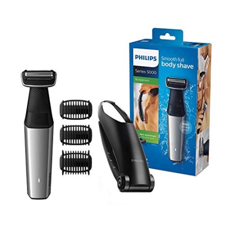 Philips BG5020/15 Bodygroom Series 5000 con testina per la rimozione dei peli della schiena e 3 pettini per rifiniture