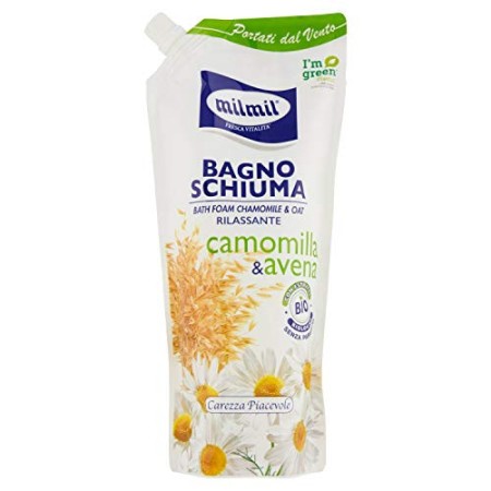 Mil Mil Bagno Schiuma Camomilla e Avena Flacon Busta - 750 ml