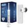 Oral-B Genius 8000N Spazzolino Elettrico Ricaricabile con 1 Manico Argento Connesso, 1 Testina di Ricambio, 1 Custodia da Viaggi