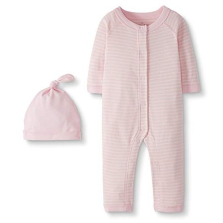 Moon and Back by Hanna Andersson Snap Front One Piece Coverall with cap Set Infant-And-Toddler-Layette-Sets, , 6-12 Months