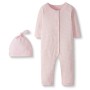 Moon and Back by Hanna Andersson Snap Front One Piece Coverall with cap Set Infant-And-Toddler-Layette-Sets, , 6-12 Months