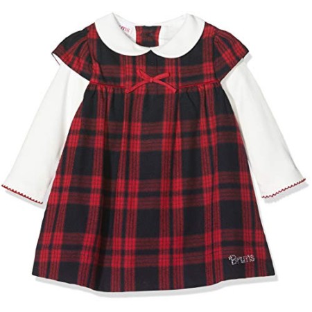 Brums Abito Scozzese Vestito, (Blu 12 283), 74 (Taglia produttore:9M) Bimba