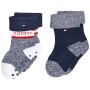 Tommy Hilfiger Th Baby Sock 2p Fold Over calze, Tommy Original, 15-18 (Pacco da 2) Unisex-Bimbi