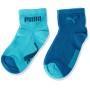 PUMA Kids' Invisible Socks (3 Pack) Calze, Verde Acqua, 19/22 Unisex-Bimbi