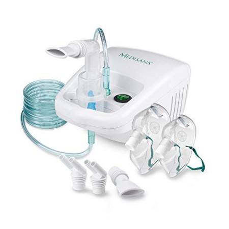 Medisana IN 500 Inalatore, Nebulizzatore ad Ultrasuoni con Boccaglio e Maschera per Adulti e Bambini, per Raffreddori o Asma con
