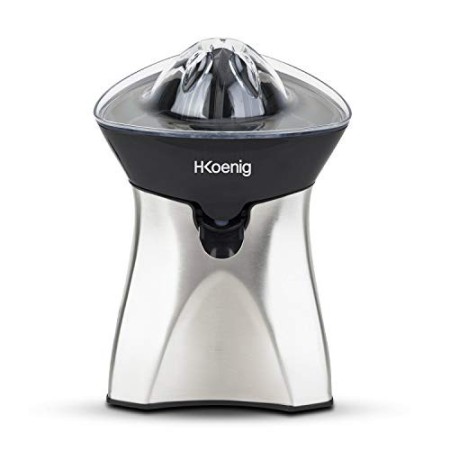 H.Koenig AGR60, Spremiagrumi Elettrico, Corpo in Acciaio Inox, 60W, Sistema antigoccia, Grigio