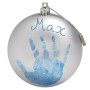 Baby Art My Christmas Fairy Pallina di Natale in Plastica, Decorazione Natalizia Albero Natale, con Kit Impronta, Argento