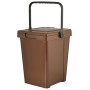 HOME 3984612 Contenitore Umido Minmax+ Lt25 Marrone Pattumiere e immondizie, Plastica