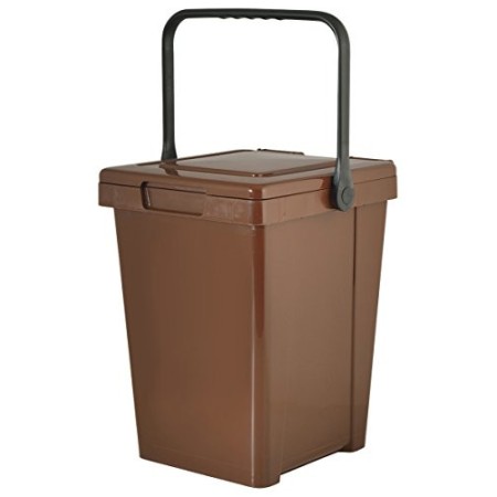 HOME 3984612 Contenitore Umido Minmax+ Lt25 Marrone Pattumiere e immondizie, Plastica