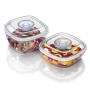 Laica Set da 2 Alimenti sottovuoto da 1L e 2L, Trasparente/Nero, 1 L : 19.4 x 20 x 12 cm Contenitore da 2 L : 19.4 x 20 x 8.5 cm