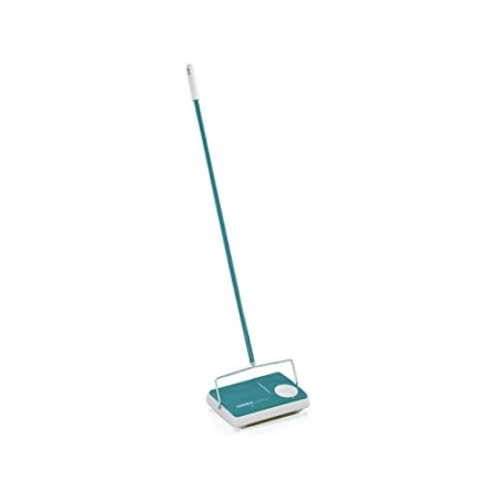 Leifheit 11700 Regulus Scopa Meccanica per Tappeti, Senza Cavi Elettrici, Metallo, Blu (Turchese)