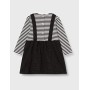 Chicco Abito Manica Lunga Vestito, Nero, 062 Bimba