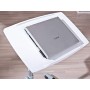 Inter Link Console Porta PC con Ruote Truciolare, Bianco e Nero