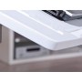 Inter Link Console Porta PC con Ruote Truciolare, Bianco e Nero