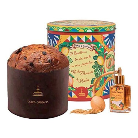 Fiasconaro Panettone Al Vino Perpetuo Vecchio Samperi Di Sicilia, Confezione Dolce E Gabbana - 1000 gr