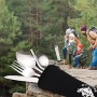 OUTDOOR FREAKZ Posate in Acciaio Inossidabile da Campeggio con Custodia in Neoprene. (Nero +)