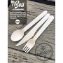 BAMBOODLERS Set di Posate in Legno Usa e Getta | 100% Naturale, Ecologico, Biodegradabile e Compostabile - Perché la Terra è f