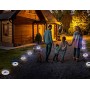 JP-LED® 4 Pezzi, Luci Solari Per Giardino Impermeabili Con 12 Led【Lampada Traccia Sentieri Con Ricarica Automatica Energia So
