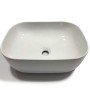 Lavabo Da Appoggio Ceramica Bianco Rettangolare Lavandino Lavello Arredo 45,5x32,5x13,5 Cm