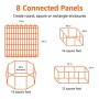 AmazonBasics - Recinzione in metallo per cani, pieghevole, per l’esercizio, 152,4 x 152,4 x 60,9 cm