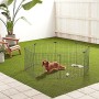 AmazonBasics - Recinzione in metallo per cani, pieghevole, per l’esercizio, 152,4 x 152,4 x 60,9 cm