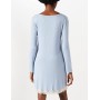 Marchio Amazon - Iris & Lilly Rib Lace Trim, Camicia da notte Donna, Blu (blu zen)., L, Label: L