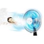 Rowenta VU2640 Silence Extreme Ventilatore da Tavolo, 3 Velocità, Turbo Boost, 40 cm, 70 W, 45 Decibel, Nero, Blu, Bianco