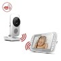 Motorola MBP 48 - Baby monitor video digitale con schermo LCD a colori da 5.0”, modo eco e visione notturna, bianco