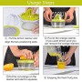 Spremiagrumi Manuale, Citrus Spremiagrumi per Arance, Limoni, Agrumi, 4 in 1, Spremiagrumi Limetta Pressa con 2 Alesatori e Cont