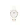 Daniel Wellington Petite Dover Orologio Donna, 28mm, in NATO, Bianco/Oro Rosato