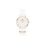 Daniel Wellington Petite Dover Orologio Donna, 28mm, in NATO, Bianco/Oro Rosato