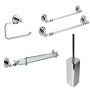 OGOMONDO Set 5 Pezzi Accessori da Bagno Narciso 009 Ottone Cromato