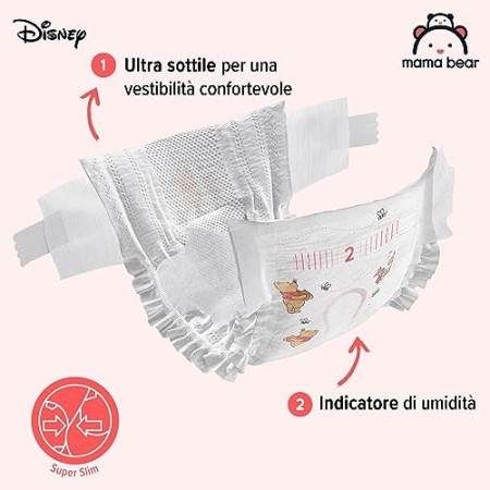 Mama Bear - Disney - 4 pannolini ultra-asciutti, misura 2 (3-6 kg)