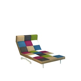Tuoni Super Poltrona, Metallo Laccato a Base, Tessuto, Fantasia Multicolor, 1 Pezzo, metallo, manuale