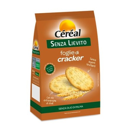 Céréal Foglie di Cracker Senza Lievito, prodotti senza lievito, per la dieta, per Aperitivo o snack - 250 g