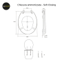 Sedile Wc Copri Water Universale Frizionato Bianco MDF Chiusura Rallentata *** CONFEZIONE 1 pz.