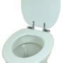 Sedile Wc Copri Water Universale Frizionato Bianco MDF Chiusura Rallentata *** CONFEZIONE 1 pz.