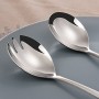 FOXAS Kit de Posate da Insalata Cucchiaio Insalata e forchetta Insalata in Acciaio Inox 304 di Alta qualità e Salad Servers 18/