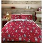 Bedlam - Set Copripiumino per Feste Natalizie, Red, Doppio