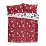 Bedlam - Set Copripiumino per Feste Natalizie, Red, Doppio